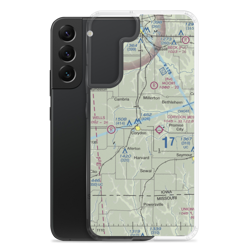 Grismore Airport (IA07) VFR Sectional Samsung Case Samsung Galaxy S22 Plus model shown