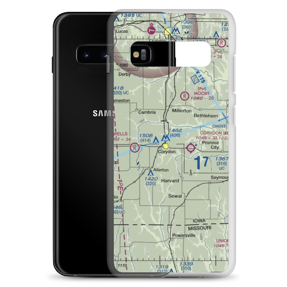 Grismore Airport (IA07) VFR Sectional Samsung Case Samsung Galaxy S10+ model shown