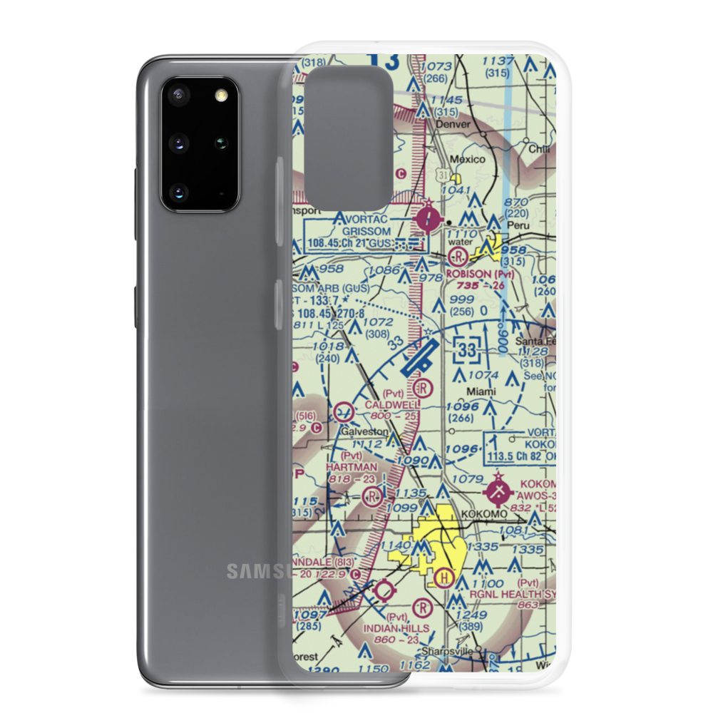 Grissom Air Reserve Base (GUS) VFR Sectional Samsung Case Samsung Galaxy S20 Plus model shown