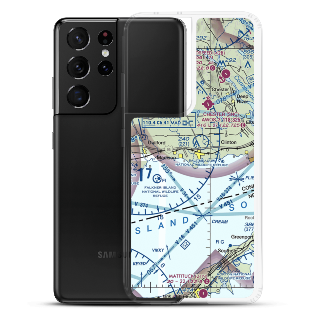 Griswold Airport (N04) VFR Sectional Samsung Case Samsung Galaxy S21 Ultra model shown