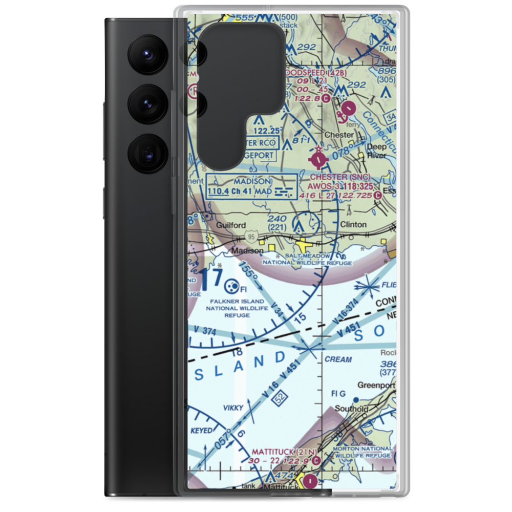 Griswold Airport (N04) VFR Sectional Samsung Case Samsung Galaxy S22 Ultra model shown