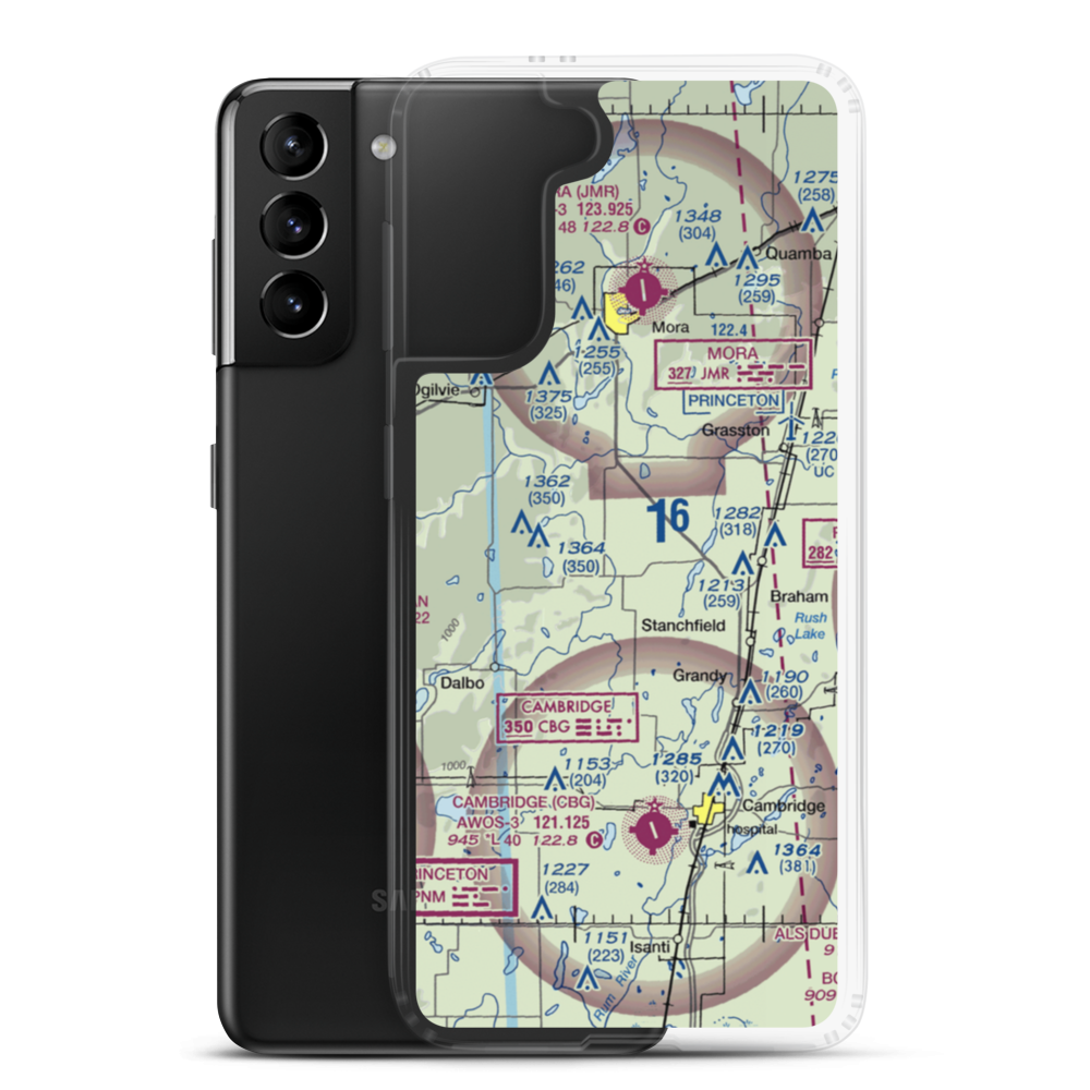 Grohnke Field (MY92) VFR Sectional Samsung Case Samsung Galaxy S21 Plus model shown
