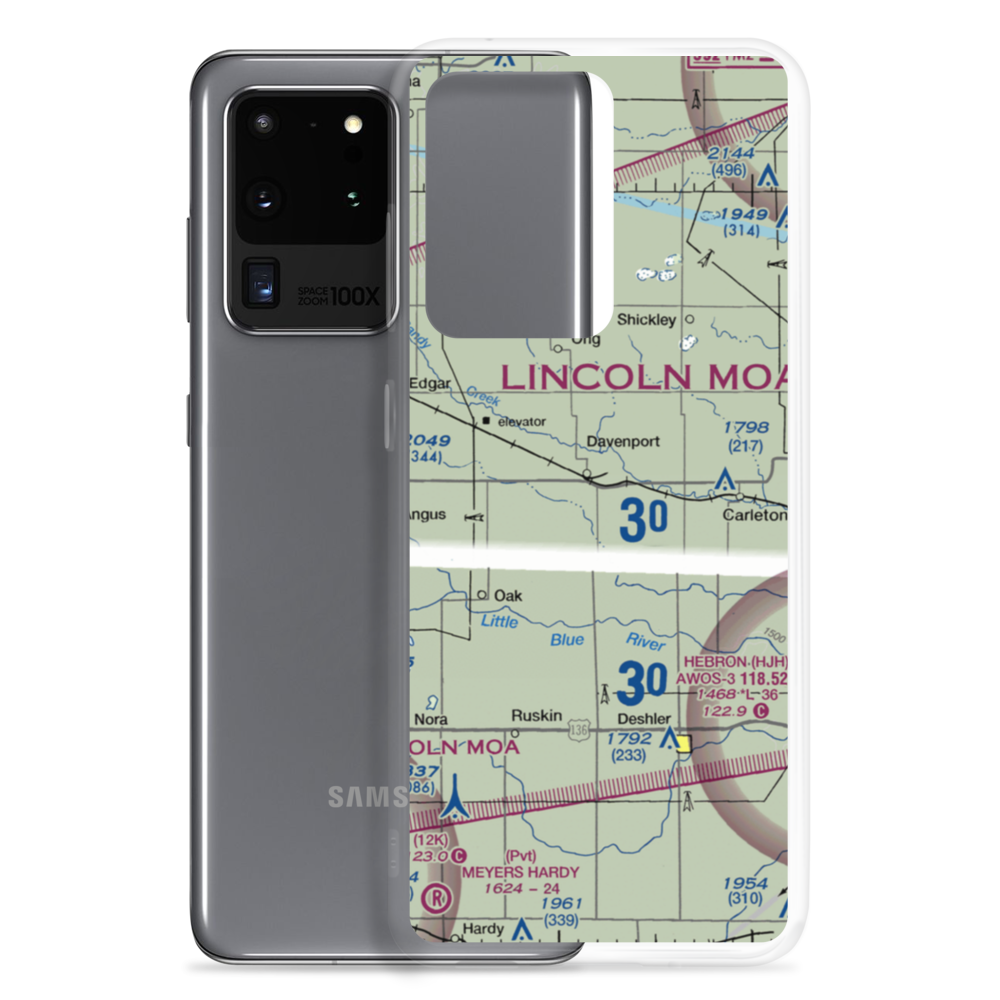 Grone Airport (22NE) VFR Sectional Samsung Case Samsung Galaxy S20 Ultra model shown