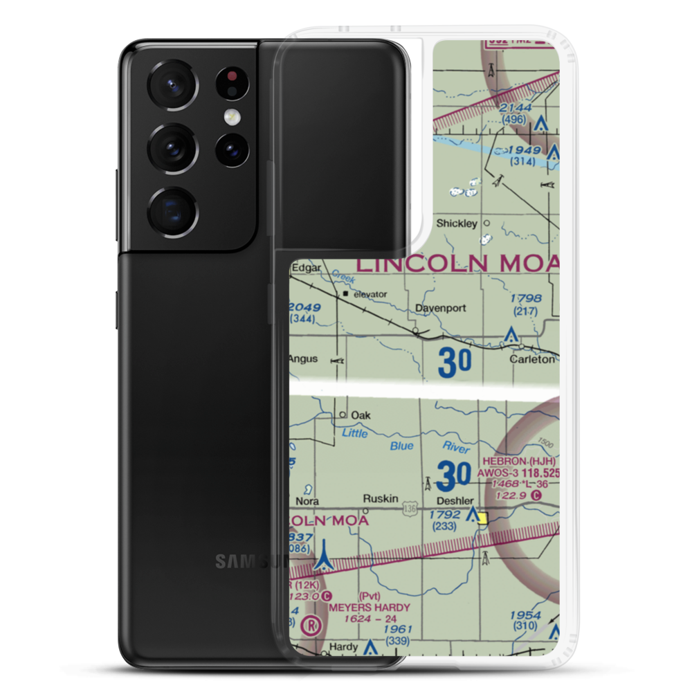 Grone Airport (22NE) VFR Sectional Samsung Case Samsung Galaxy S21 Ultra model shown