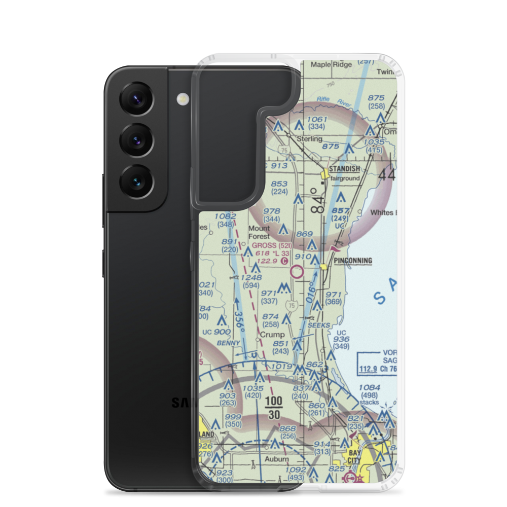 Gross Airport (52I) VFR Sectional Samsung Case Samsung Galaxy S22 model shown