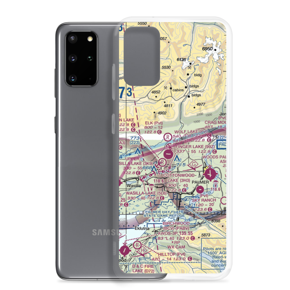 Grouse Ridge Airport (AK93) VFR Sectional Samsung Case Samsung Galaxy S20 Plus model shown