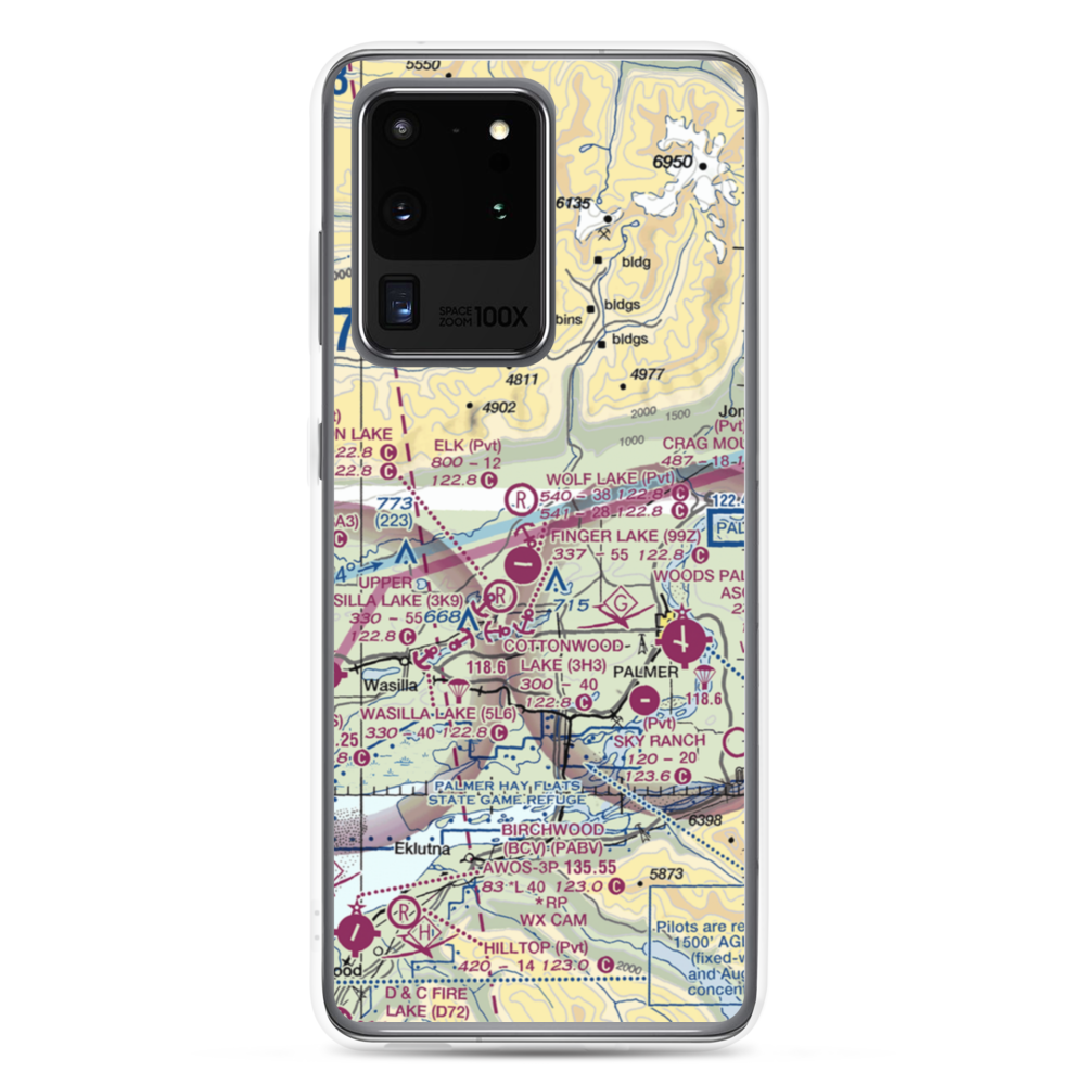 Grouse Ridge Airport (AK93) VFR Sectional Samsung Case Samsung Galaxy S20 Ultra model shown