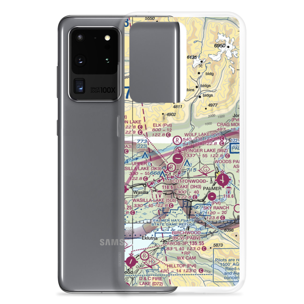 Grouse Ridge Airport (AK93) VFR Sectional Samsung Case Samsung Galaxy S20 Ultra model shown