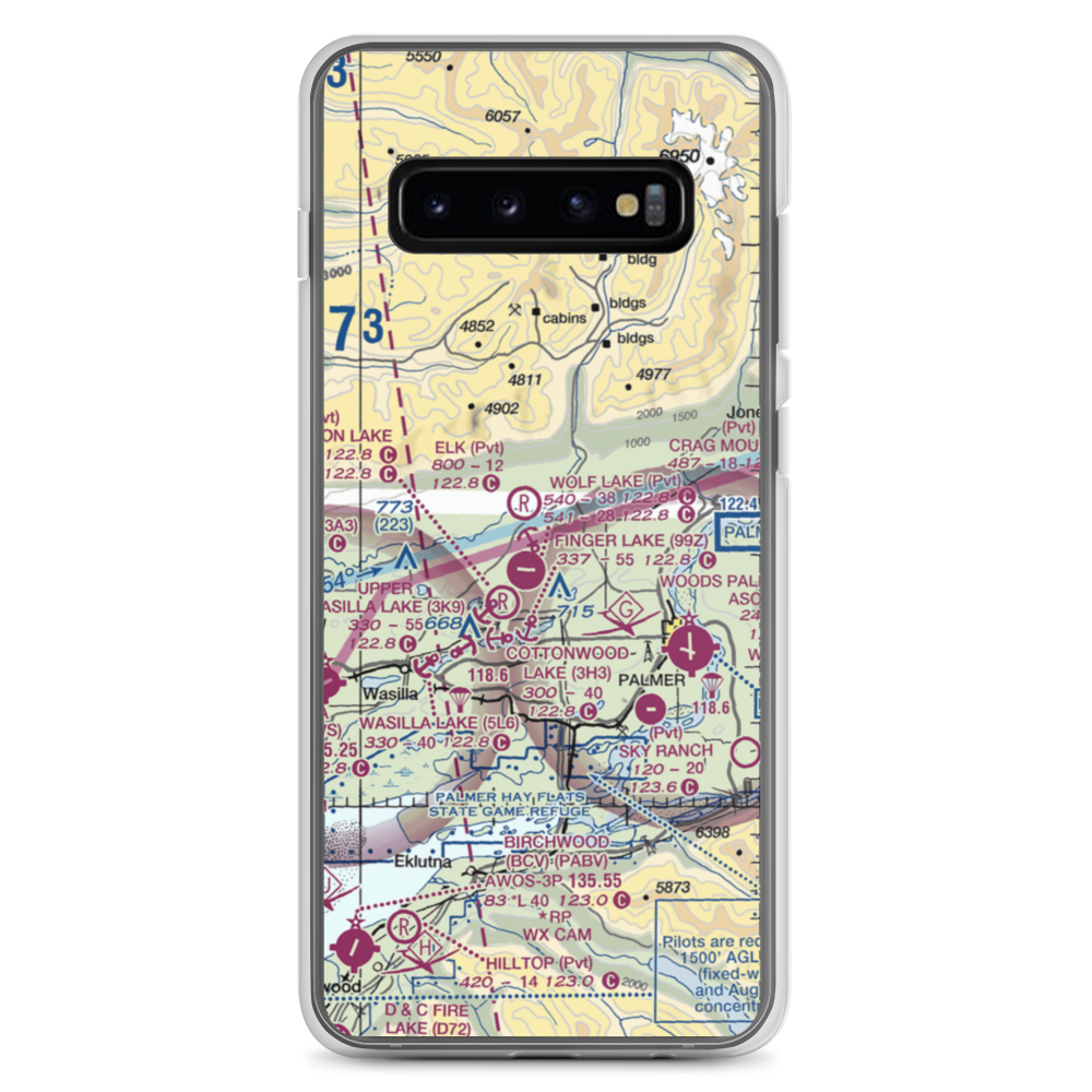 Grouse Ridge Airport (AK93) VFR Sectional Samsung Case Samsung Galaxy S10+ model shown