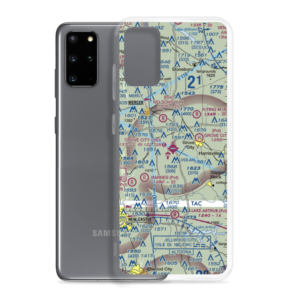 Grove City Airport (29D) VFR Sectional Samsung Case Samsung Galaxy S20 Plus model shown
