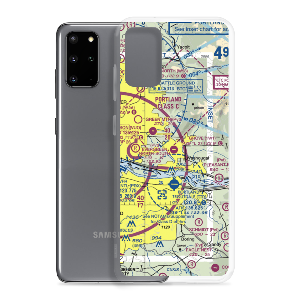 Grove Field (1W1) VFR Sectional Samsung Case Samsung Galaxy S20 Plus model shown