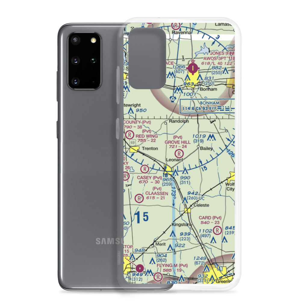 Grove Hill Airport (5TX2) VFR Sectional Samsung Case Samsung Galaxy S20 Plus model shown
