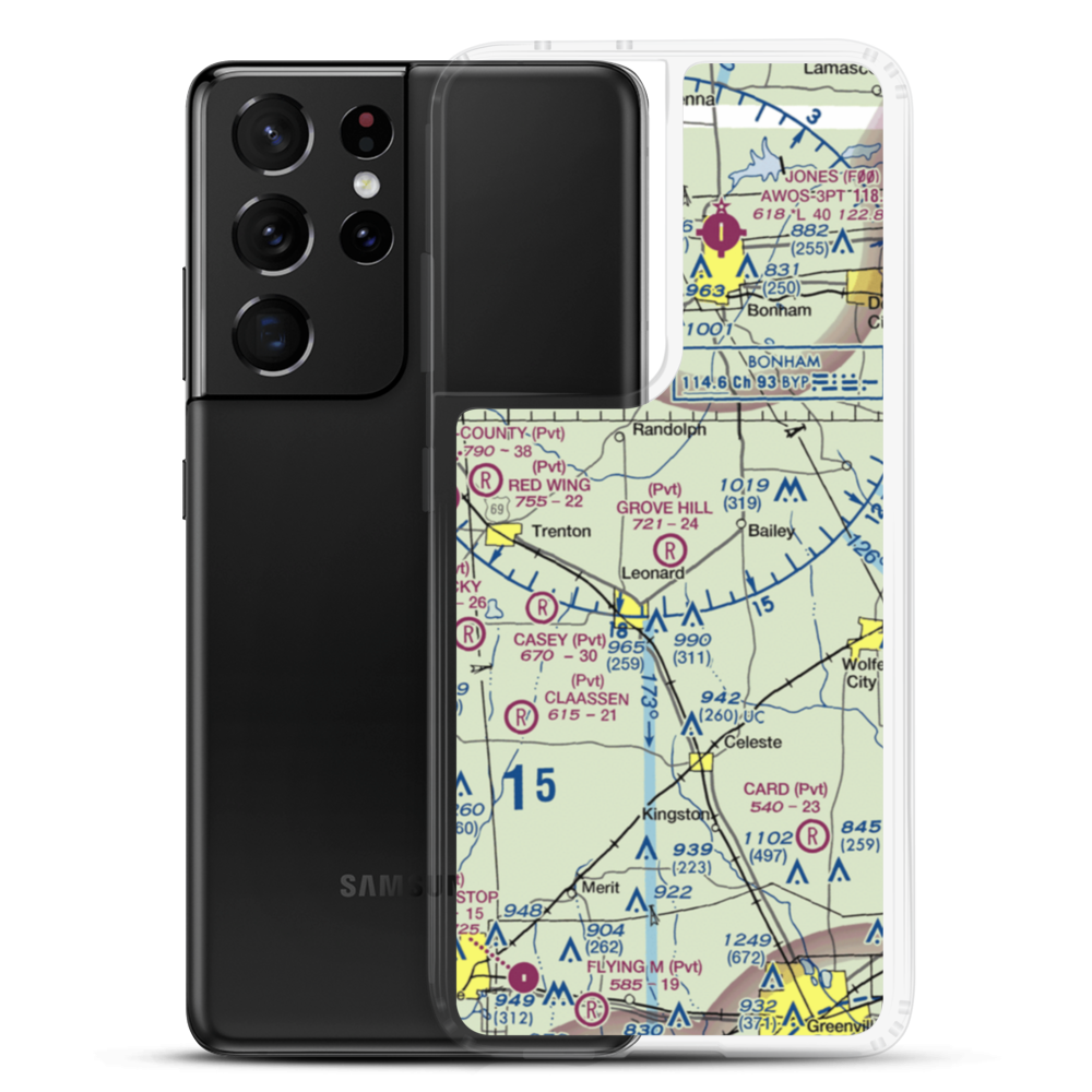Grove Hill Airport (5TX2) VFR Sectional Samsung Case Samsung Galaxy S21 Ultra model shown