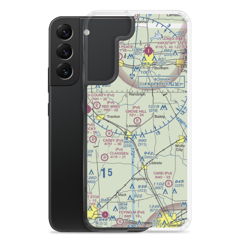 Grove Hill Airport (5TX2) VFR Sectional Samsung Case Samsung Galaxy S22 Plus model shown