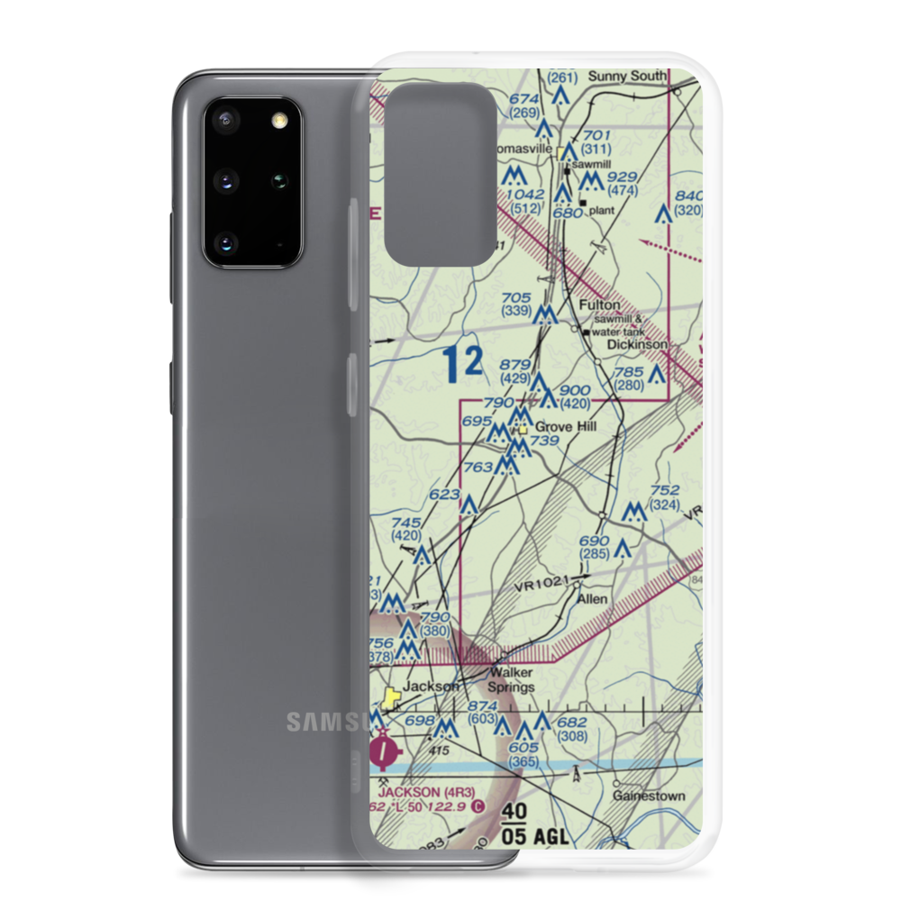 Grove Hill Municipal Airport (3A0) VFR Sectional Samsung Case Samsung Galaxy S20 Plus model shown