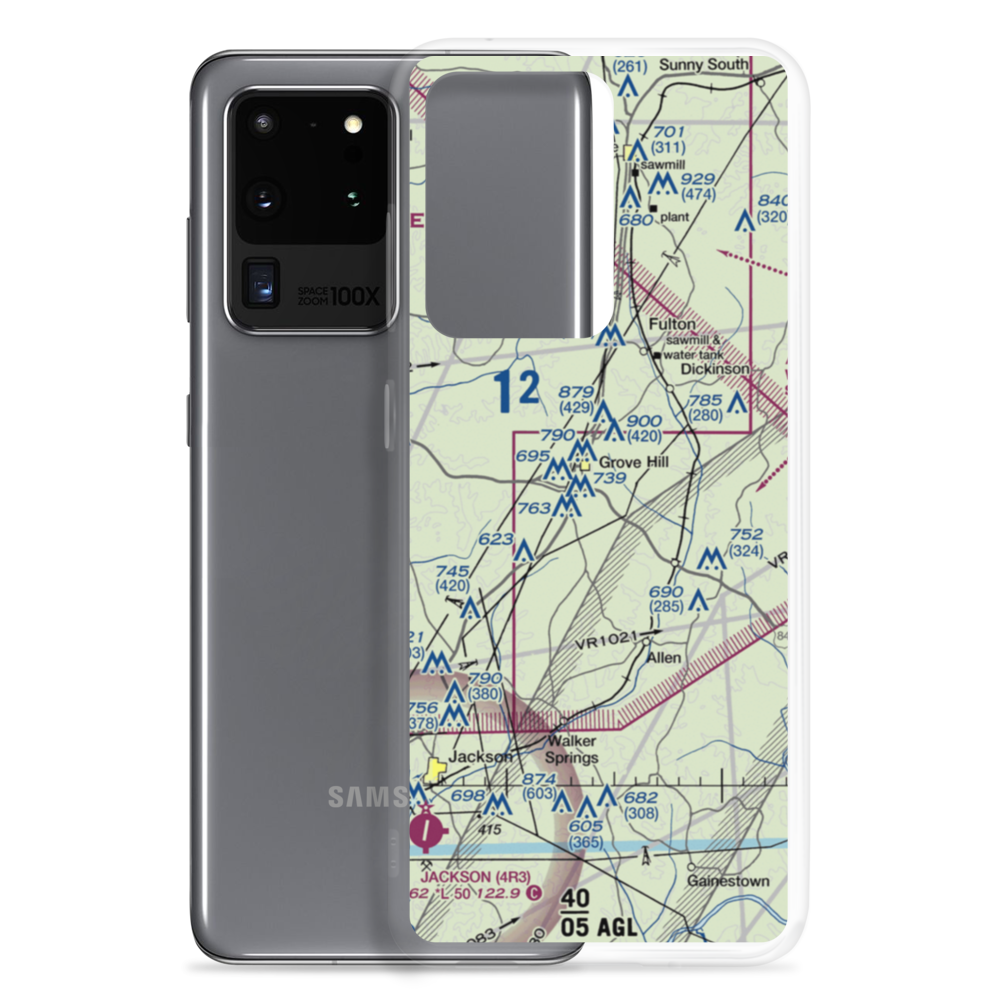 Grove Hill Municipal Airport (3A0) VFR Sectional Samsung Case Samsung Galaxy S20 Ultra model shown