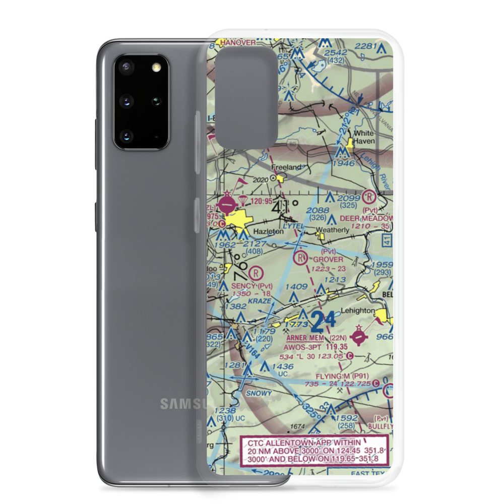 Grover Airport (PS12) VFR Sectional Samsung Case Samsung Galaxy S20 Plus model shown