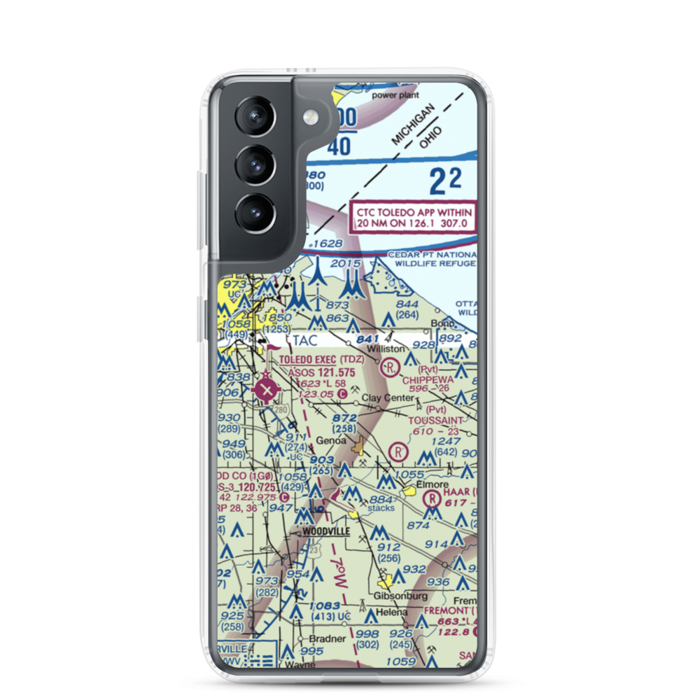 Gruetter Airport (5OI7) VFR Sectional Samsung Case Samsung Galaxy S21 model shown