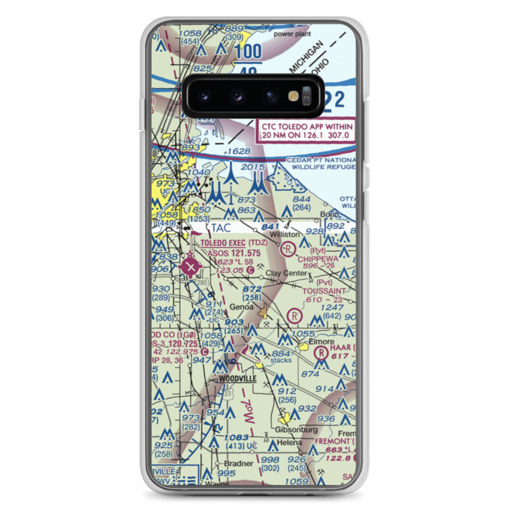 Gruetter Airport (5OI7) VFR Sectional Samsung Case Samsung Galaxy S10+ model shown