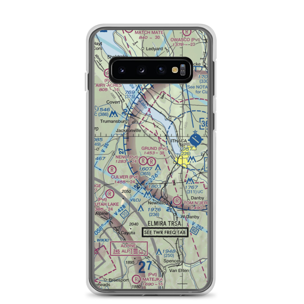 Grund Field (NY55) VFR Sectional Samsung Case Samsung Galaxy S10 model shown