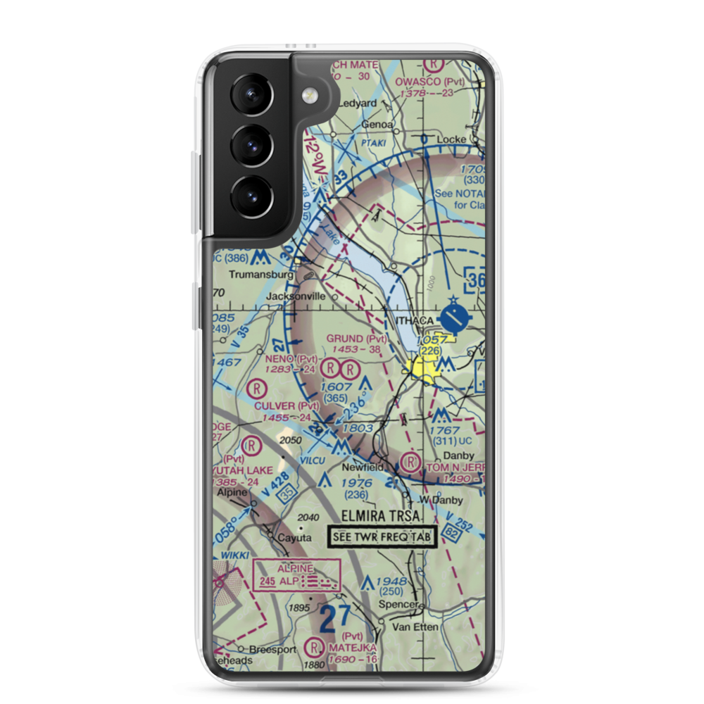 Grund Field (NY55) VFR Sectional Samsung Case Samsung Galaxy S21 Plus model shown