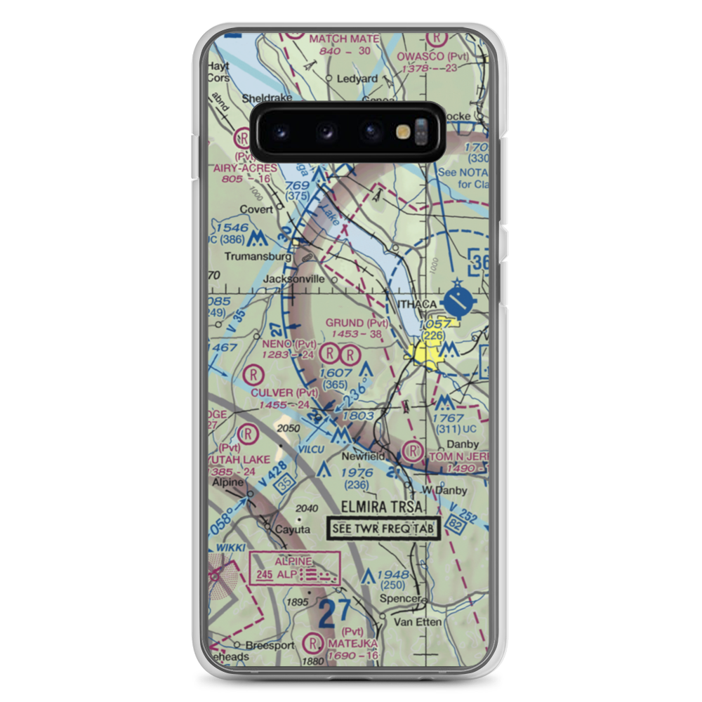 Grund Field (NY55) VFR Sectional Samsung Case Samsung Galaxy S10+ model shown