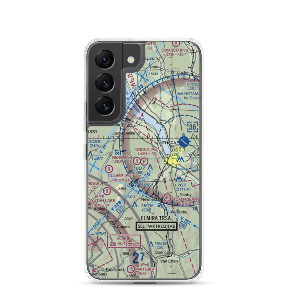Grund Field (NY55) VFR Sectional Samsung Case Samsung Galaxy S22 model shown