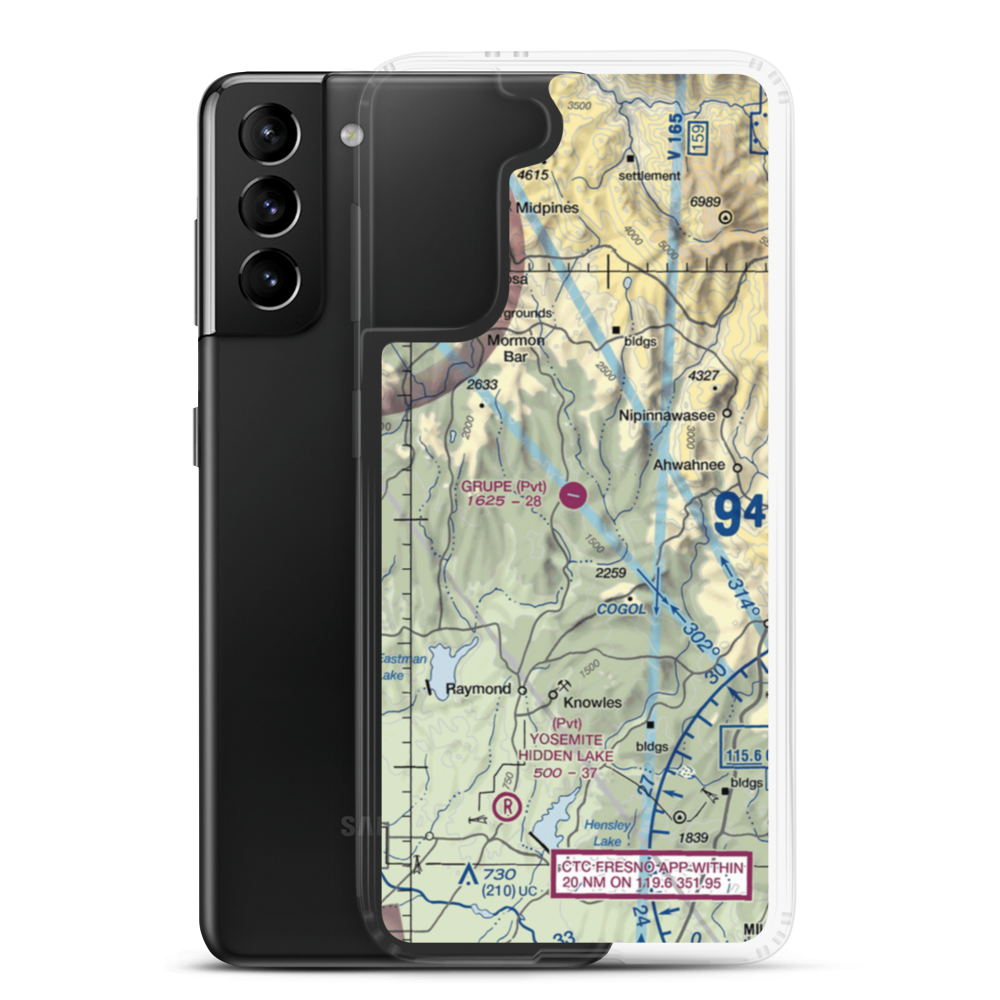Grupe Ranch Airport (5CL0) VFR Sectional Samsung Case Samsung Galaxy S21 Plus model shown