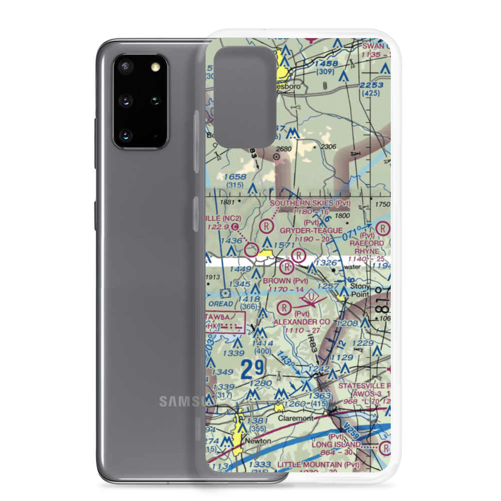 Gryder-Teague Airport (NC58) VFR Sectional Samsung Case Samsung Galaxy S20 Plus model shown