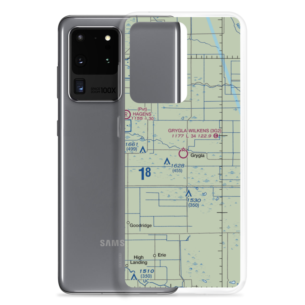 Grygla Municipal Mel Wilkens Field (3G2) VFR Sectional Samsung Case Samsung Galaxy S20 Ultra model shown