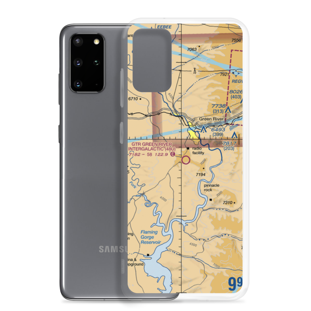 Gtr Green River Intergalactic Spaceport Airport (48U) VFR Sectional Samsung Case Samsung Galaxy S20 Plus model shown