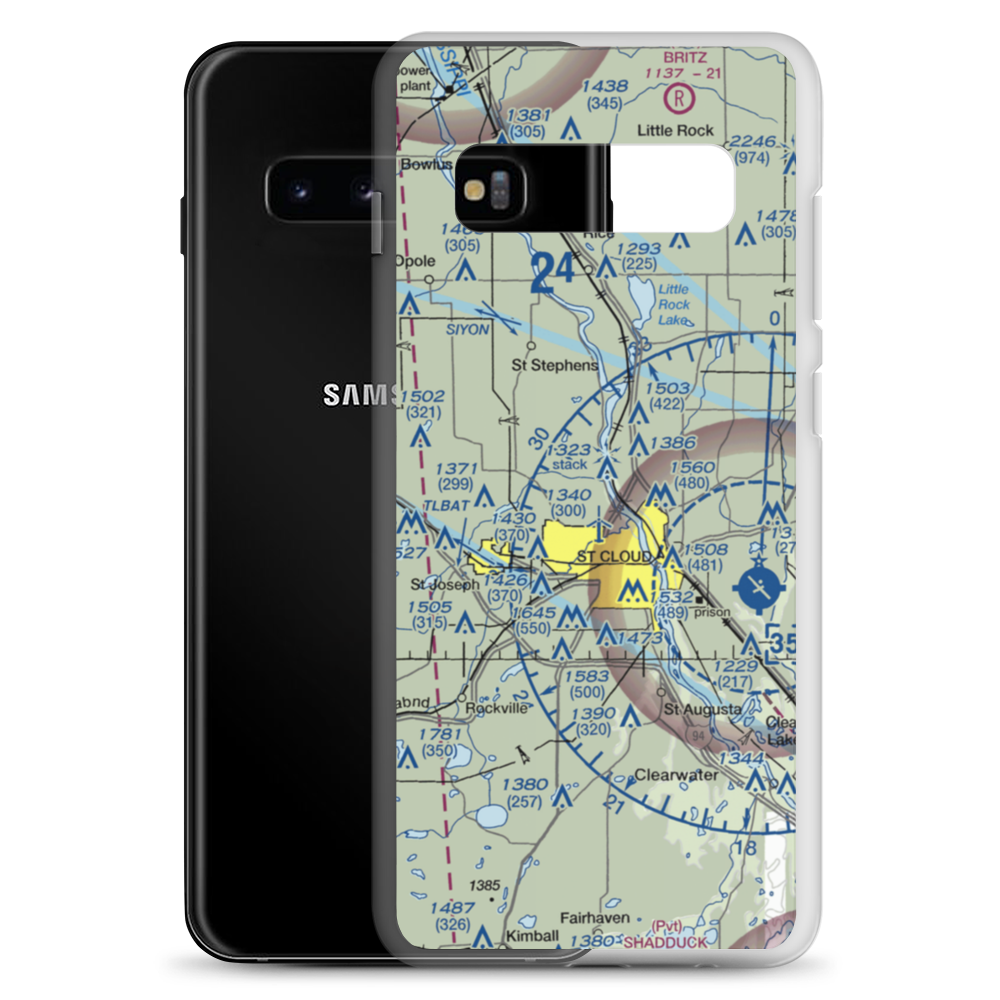 Guggenberger Airport (MY47) VFR Sectional Samsung Case Samsung Galaxy S10+ model shown
