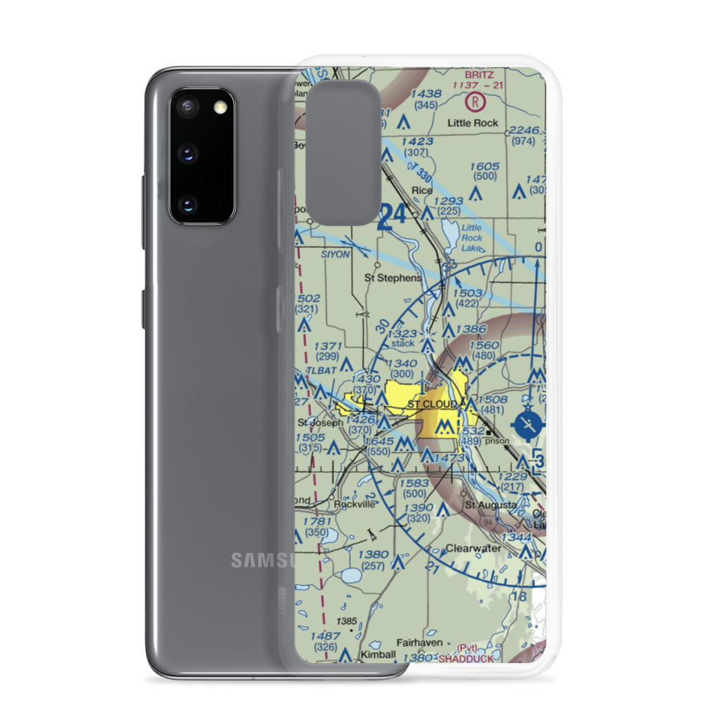 Guggenberger Airport (MY47) VFR Sectional Samsung Case Samsung Galaxy S20 model shown