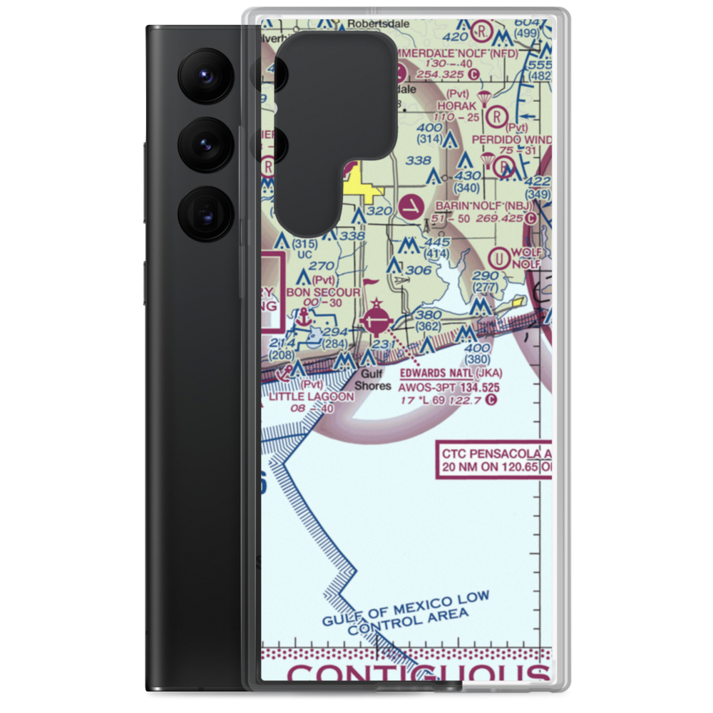 Gulf State Park Seaplane Base (AL75) VFR Sectional Samsung Case Samsung Galaxy S22 Ultra model shown