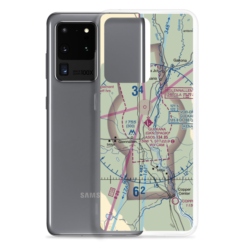 Gulkana Airport (GKN) VFR Sectional Samsung Case Samsung Galaxy S20 Ultra model shown