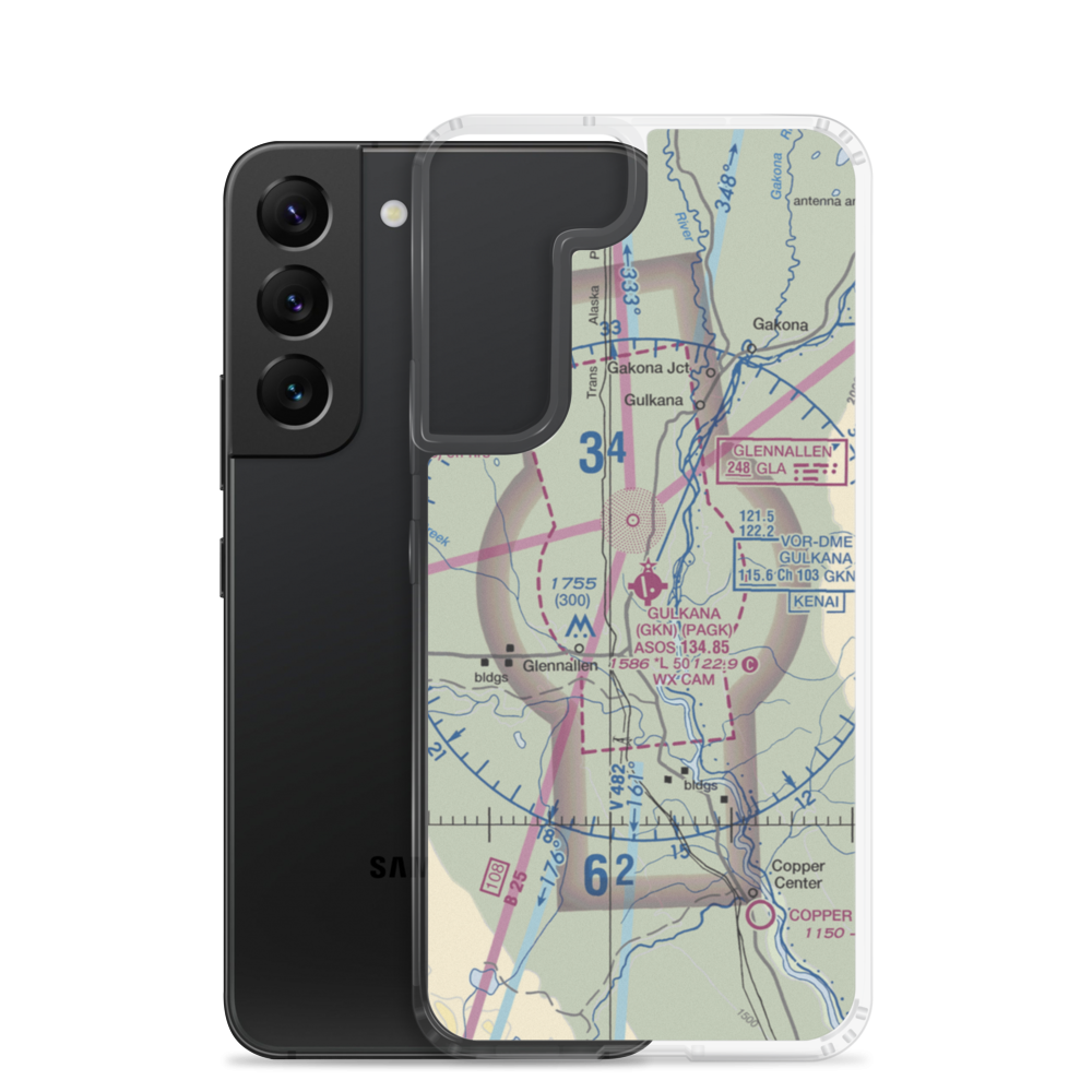 Gulkana Airport (GKN) VFR Sectional Samsung Case Samsung Galaxy S22 model shown