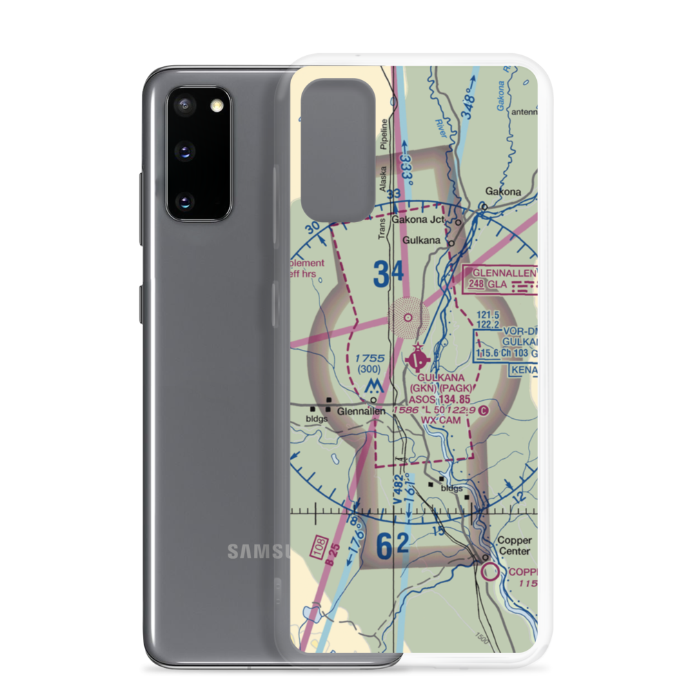 Gulkana Airport (GKN) VFR Sectional Samsung Case Samsung Galaxy S20 model shown