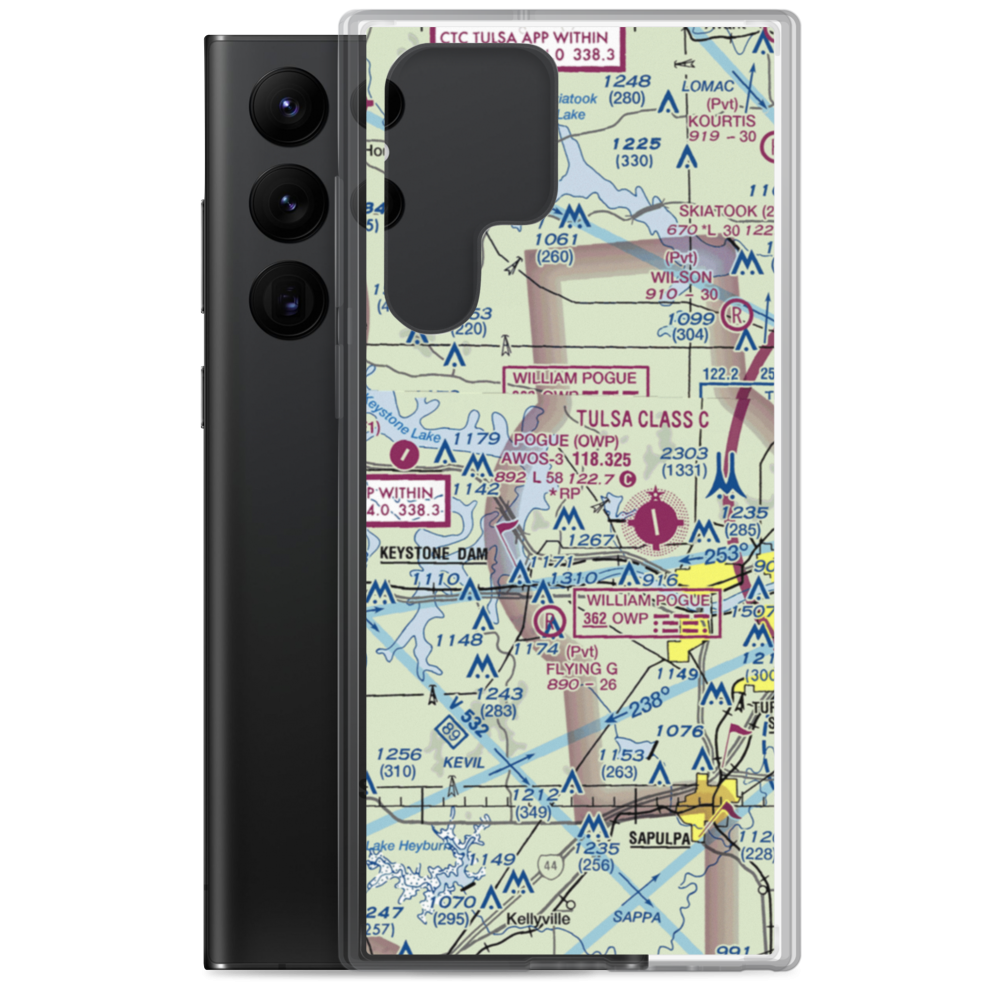 Gull Bay Landing Airport (00OK) VFR Sectional Samsung Case Samsung Galaxy S22 Ultra model shown