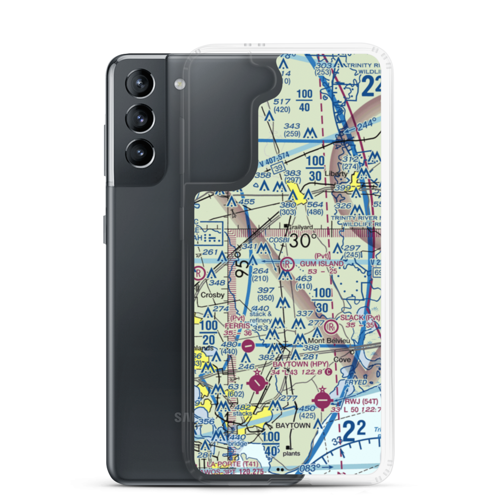 Gum Island Airport (3TE1) VFR Sectional Samsung Case Samsung Galaxy S21 model shown