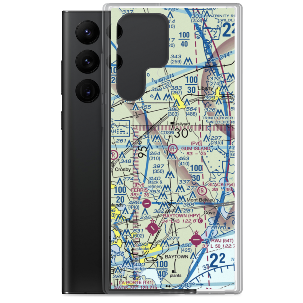 Gum Island Airport (3TE1) VFR Sectional Samsung Case Samsung Galaxy S22 Ultra model shown
