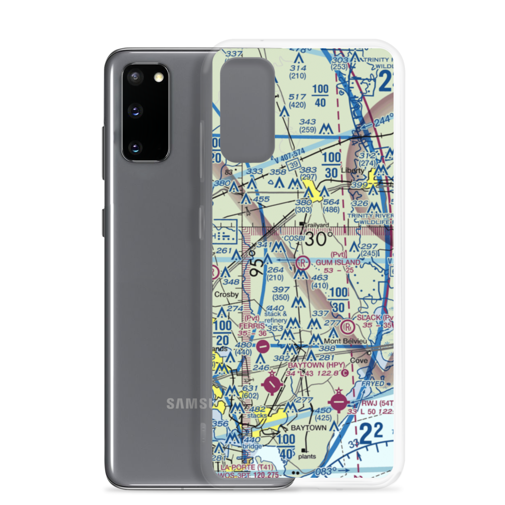 Gum Island Airport (3TE1) VFR Sectional Samsung Case Samsung Galaxy S20 model shown