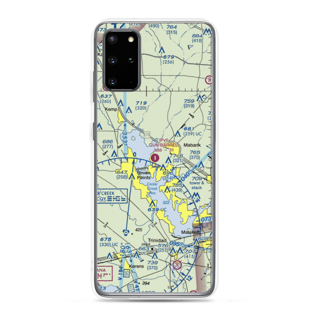 Gun Barrel City Airpark (74xa) VFR Sectional Samsung Case Samsung Galaxy S20 Plus model shown