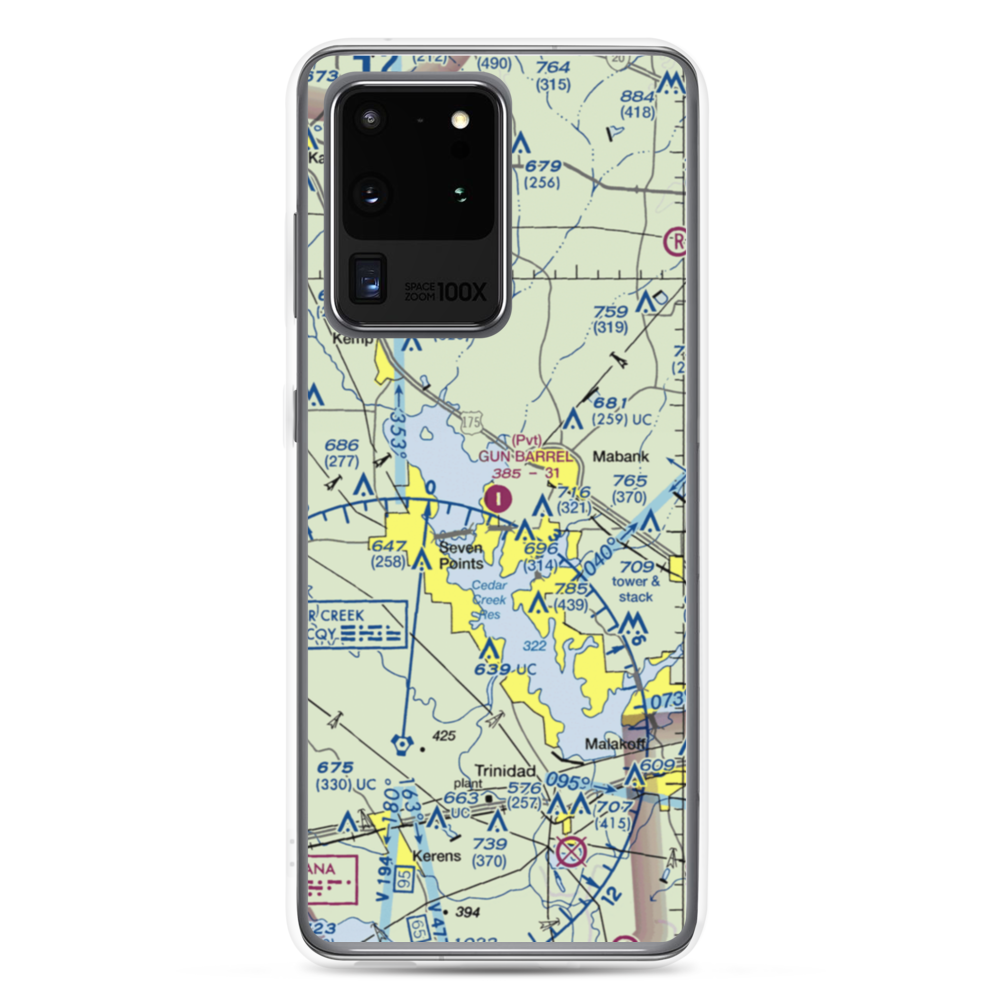 Gun Barrel City Airpark (74xa) VFR Sectional Samsung Case Samsung Galaxy S20 Ultra model shown