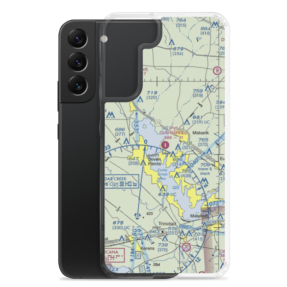 Gun Barrel City Airpark (74xa) VFR Sectional Samsung Case Samsung Galaxy S22 Plus model shown