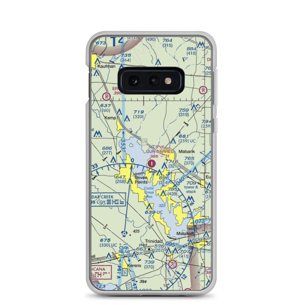 Gun Barrel City Airpark (74xa) VFR Sectional Samsung Case Samsung Galaxy S10e model shown