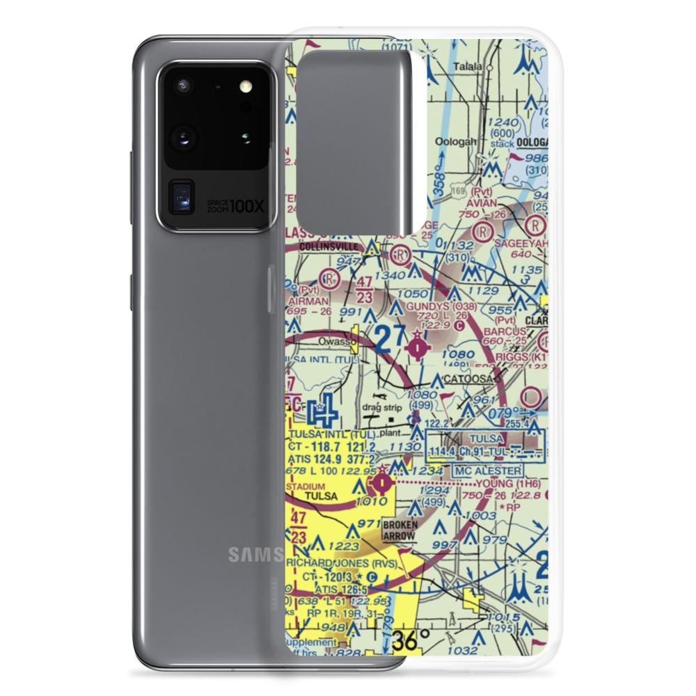 Gundys Airport (O38) VFR Sectional Samsung Case Samsung Galaxy S20 Ultra model shown