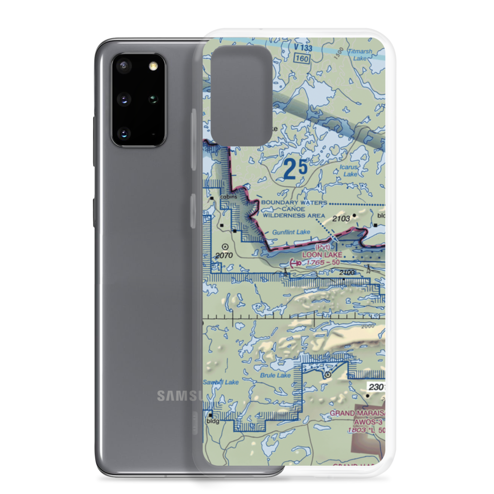 Gunflint Seaplane Base (MN54) VFR Sectional Samsung Case Samsung Galaxy S20 Plus model shown