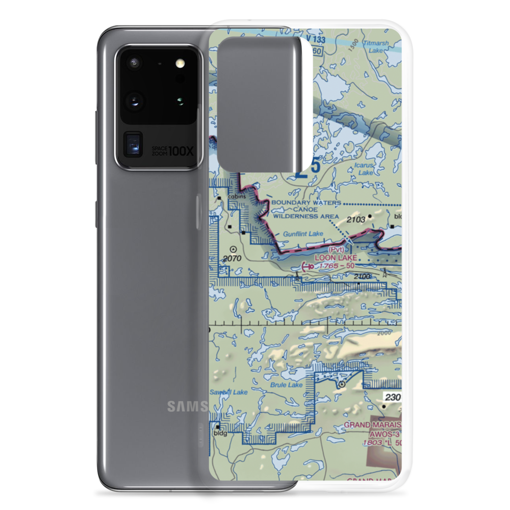 Gunflint Seaplane Base (MN54) VFR Sectional Samsung Case Samsung Galaxy S20 Ultra model shown