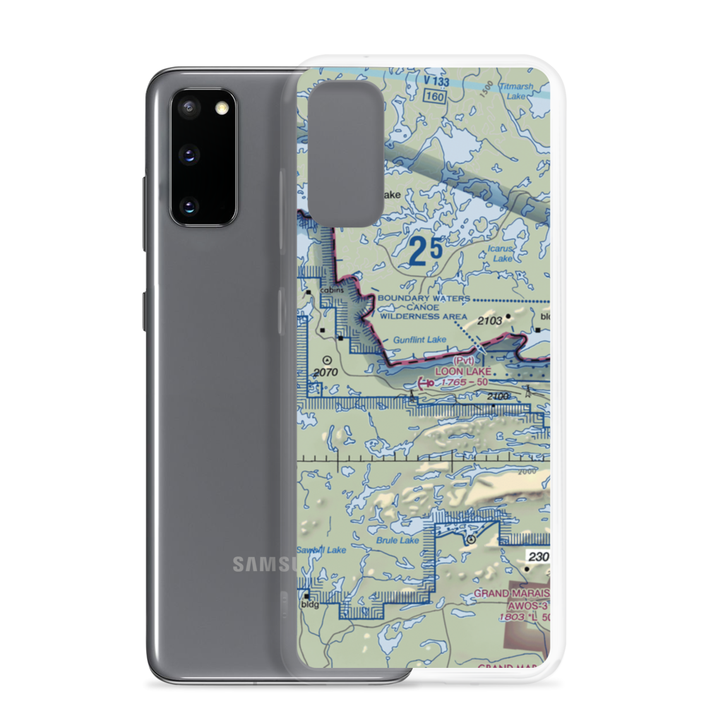 Gunflint Seaplane Base (MN54) VFR Sectional Samsung Case Samsung Galaxy S20 model shown