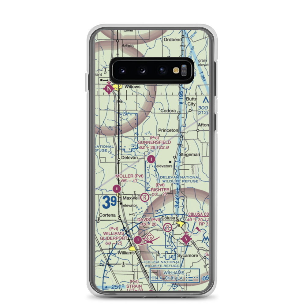 Gunnersfield Ranch Airport (71CL) VFR Sectional Samsung Case Samsung Galaxy S10 model shown